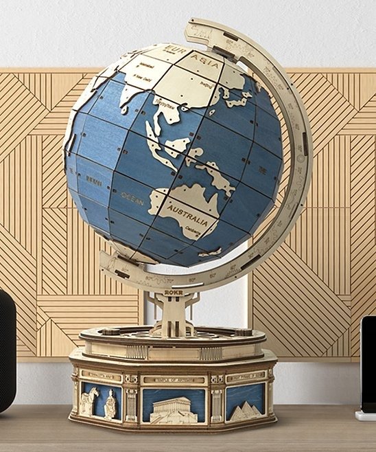 Globe Earth Model Wood 3D Puzzle