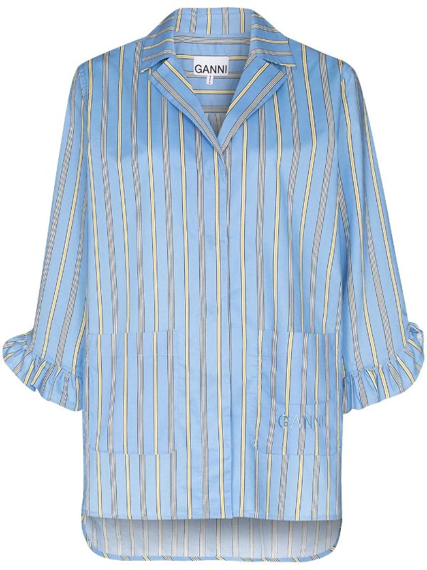 vertical-stripe pyjama top