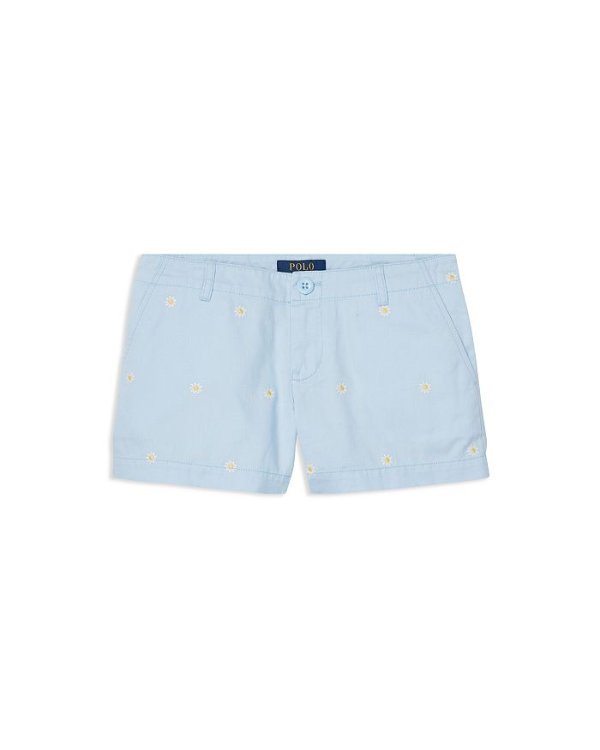 Girls' Embroidered Chino Shorts - Big Kid