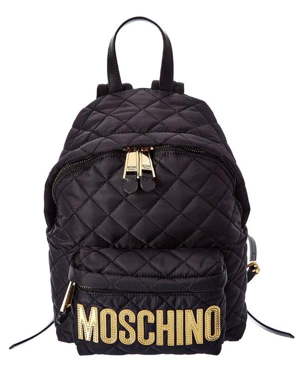 Logo Quilted Nylon Backpack