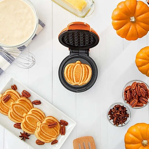 ™ Pumpkin Mini Waffle Maker in Orange | Bed Bath & Beyond