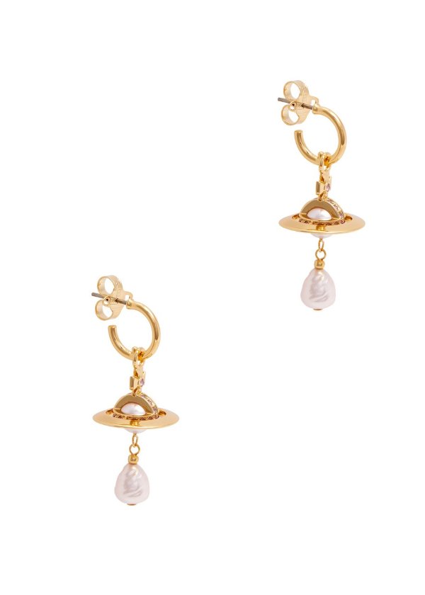 VIVIENNE WESTWOOD New Season Aleksa orb-embellished hoop earrings