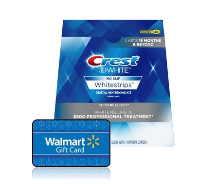 Free $10 Gift Card with Crest 3D White Whitestrips Supreme FlexFit Teeth Whitening Kit, 21 Treatments