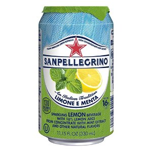 Sanpellegrino Lemon & Mint Sparkling Fruit Beverage, 11.15 fl oz. Cans (24 Count)