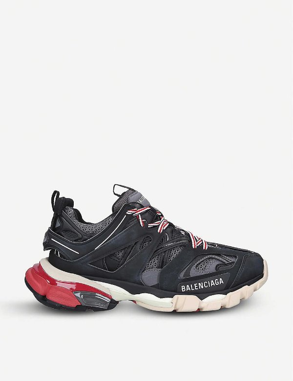 Track.2 panelled mesh, nylon and woven trainers