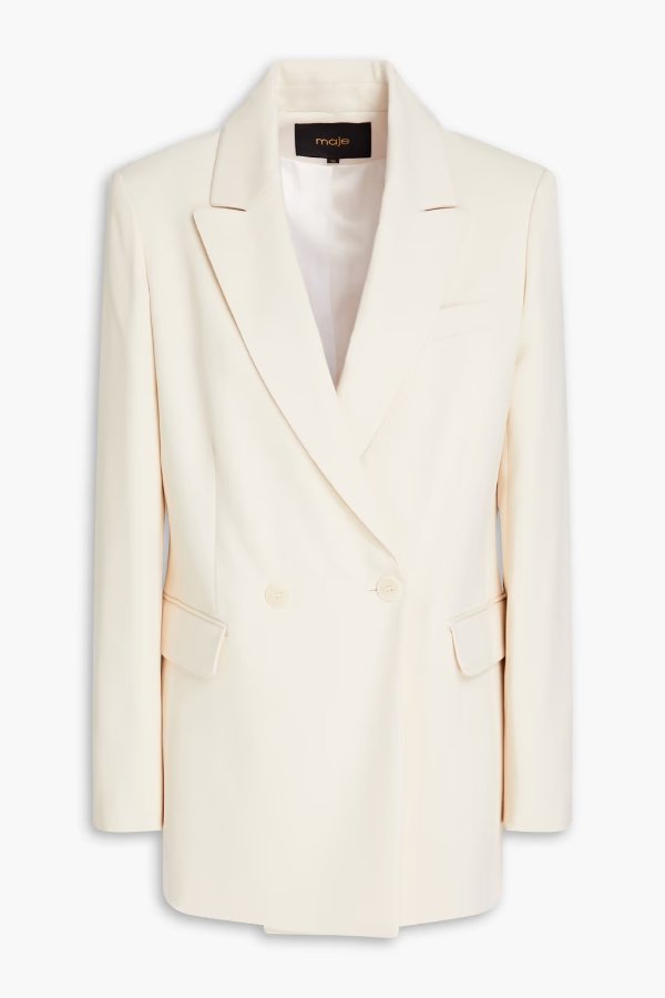 Double-breasted Lyocell-blend crepe blazer