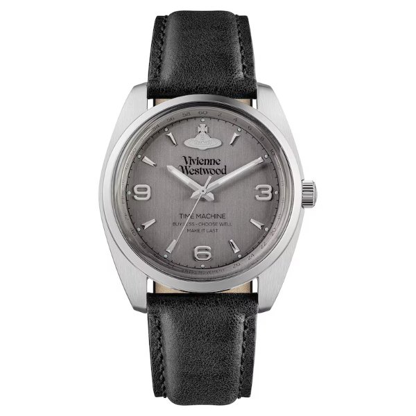 Vivienne Westwood Pennington 黑色皮革表带手表
