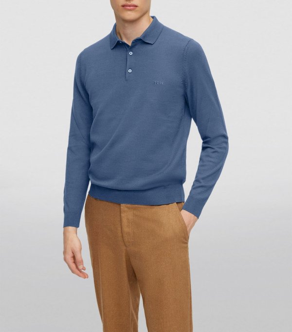 Sale | BOSS Wool Polo Shirt | Harrods US