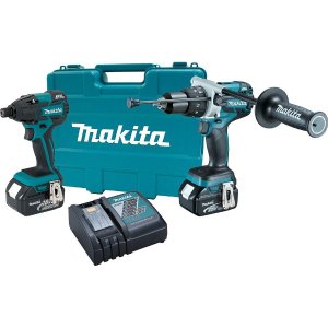 Makita 18-Volt LXT Lithium-Ion Brushless Cordless Hammer Drill/Impact Driver Combo Kit (2-Piece) with (2) 4.0Ah Batteries, Case