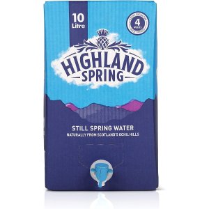 Highland定价优势！疑似霸哥盒装纯净水 10L 带饮水头