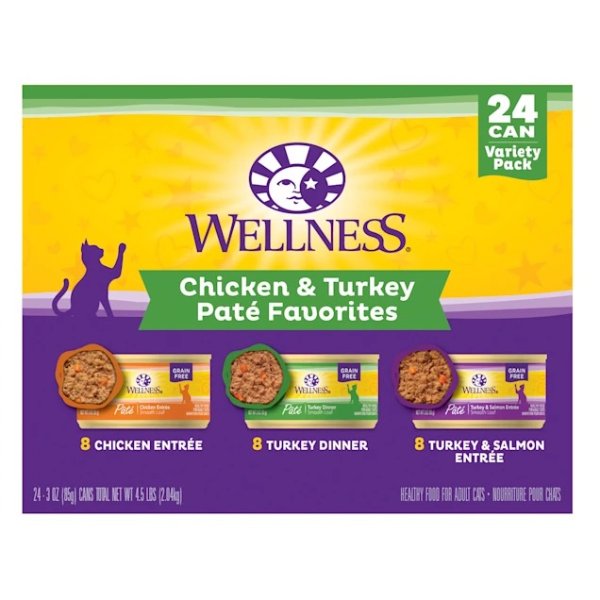 Complete Health Chicken & Turkey Pate Favorites Variety Pack Wet Adult Cat Food, 3 oz., Count of 24 | Petco