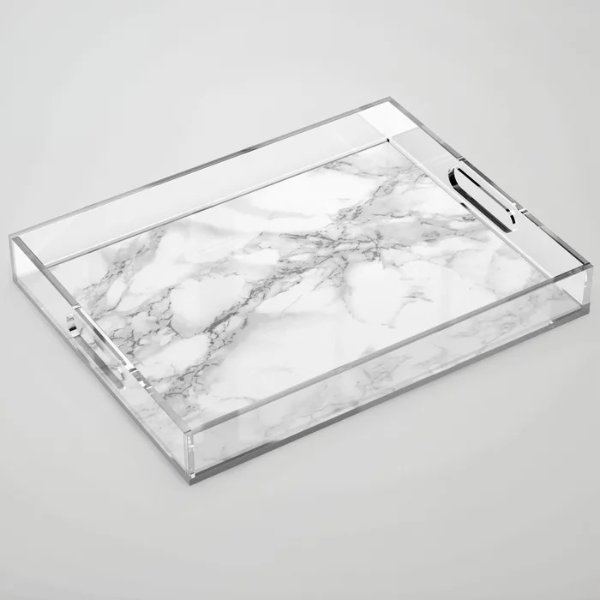 Marble Acrylic Tray by colorandpatterns