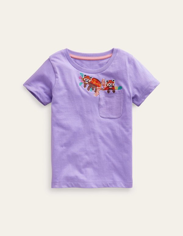 Peeping Pocket T-ShirtParma Violet Purple