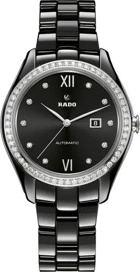 HyperChrome Automatic Diamond Ceramic Bracelet Watch, 36mm