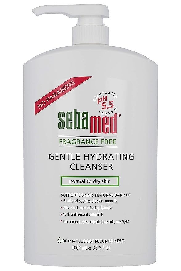 Fragrance-Free Gentle Face and Body Hydrating Cleanser pH 5.5 Dermatologist Recommended Ultra Mild Formula for Normal To Dry Sensitive Skin 33.8 Fluid Ounces (1 Liter)