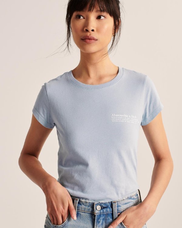 Womens Short-Sleeve Logo Tee | Womens Up To 60% Off Select Styles | Abercrombie.com