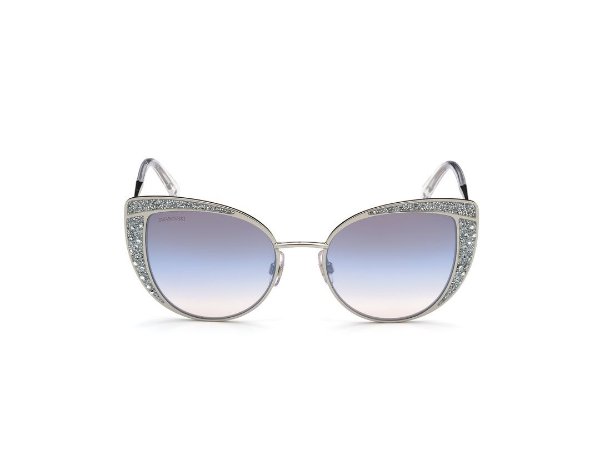 Shiny Palladium & Gradient Purple Cat Sunglasses SK0282-5116Z