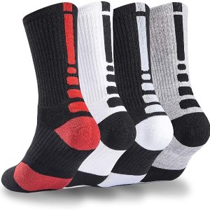 Nanooer Mens Basketball Socks 4 pairs