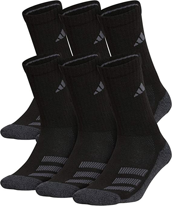 boys Kids-boy's/Girl's Cushioned Angle Stripe Crew Socks (6-pair)