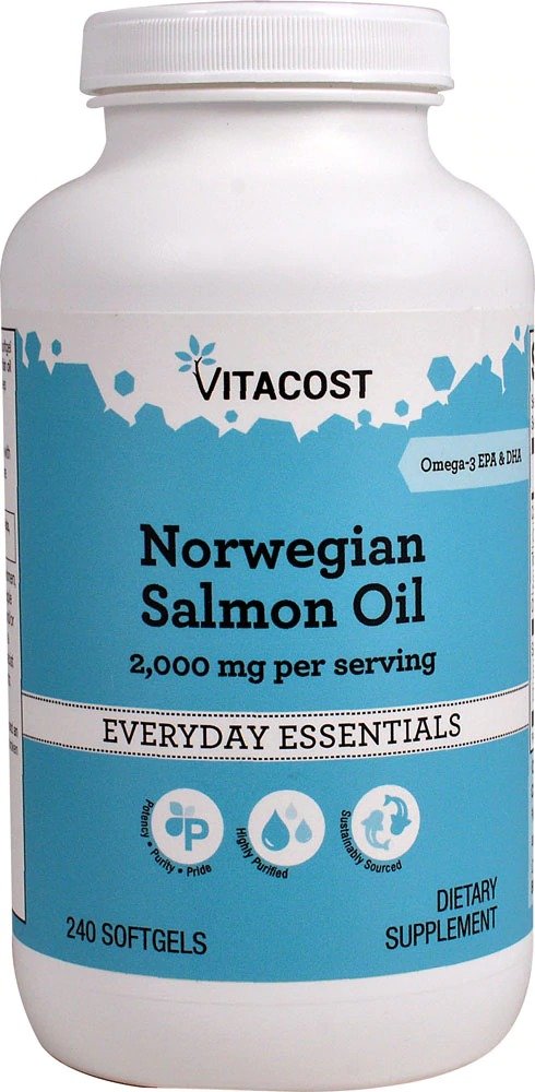 Vitacost Norwegian Salmon Oil -- 2000 mg per serving - 240 Softgels