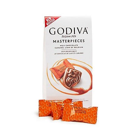 Wrapped Masterpieces, Milk Chocolate Caramel Lions of Belgium, Set of 6, 17 pc. each | GODIVA