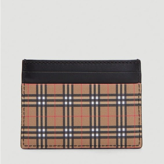Classic Check Card Holder in Brown