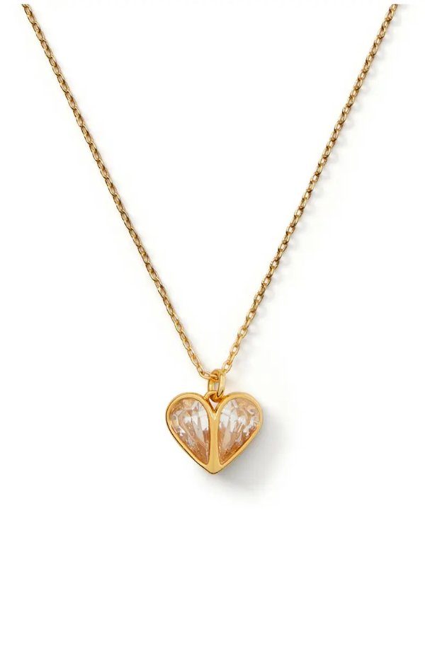 cubic zirconia heart pendant necklace