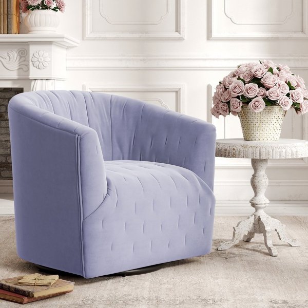 Lilac 丝绒单人沙发椅