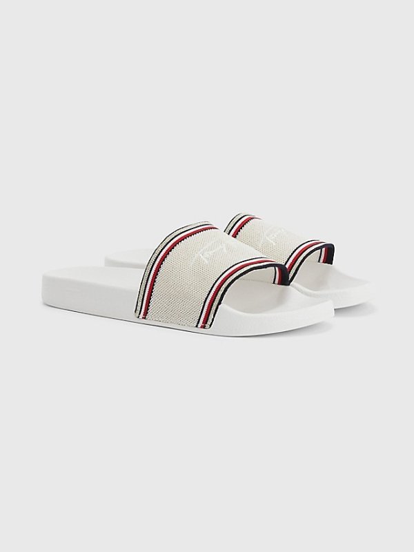 Recycled Metallic Knit Pool Slide | Tommy Hilfiger
