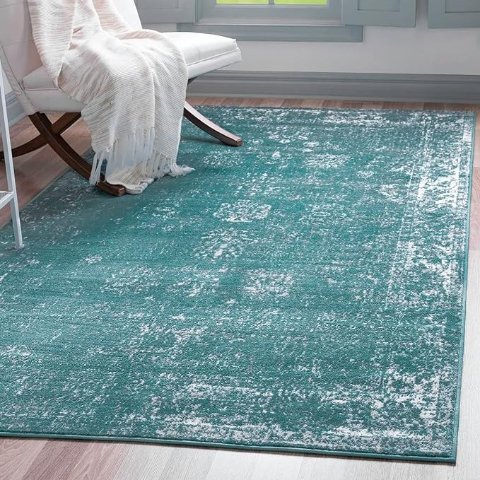 短绒地毯5' 3" x 8' 绿色
