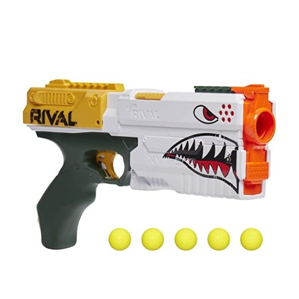 Rival Kronos XVIII-500 Blaster, Breech-Load, 5 Rival Rounds, Spring Action, 90 FPS Velocity, White Color Design (Amazon Exclusive)