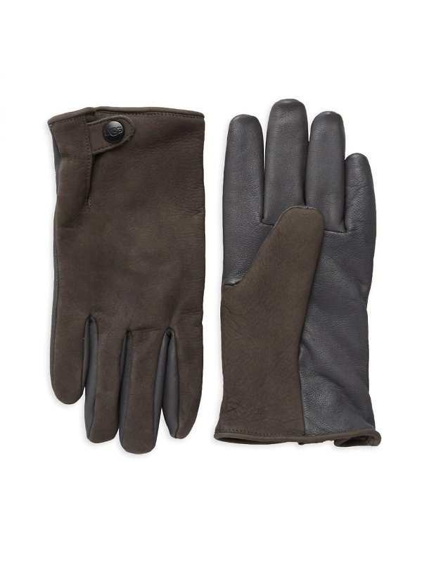 Splice Vent Leather & Faux Fur-Lined Tech Gloves
