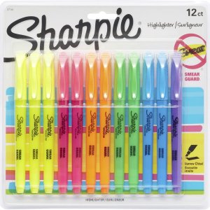 Sharpie 12支彩色荧光笔套装