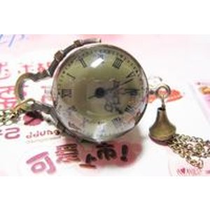 Steampunk Glass Globe Pendant Skeleton Watch