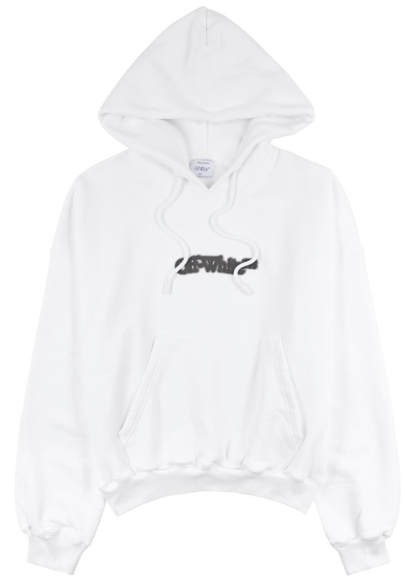 Logo-print hooded cotton sweatshirt