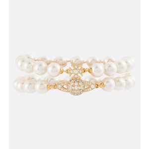 Vivienne WestwoodGraziella Embellished Faux Pearl Bracelet in White - Vivienne Westwood | Mytheresa