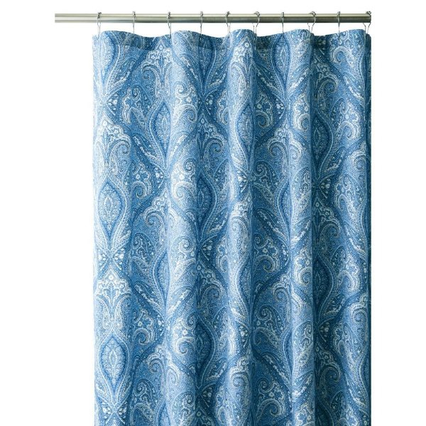 Dandridge 72 in. Shower Curtain in Indigo-9945200360 - The Home Depot