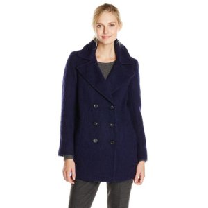 Marc New York by Andrew Marc Women's Effie Brushed Wool-Blend Double-Breasted Coat
