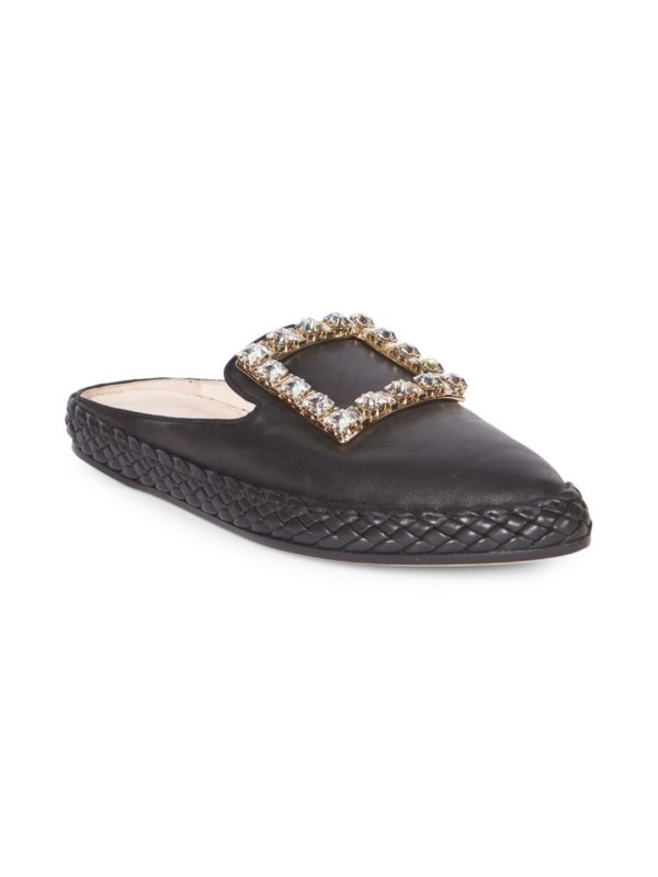 - Lounge Strass Leather Mules