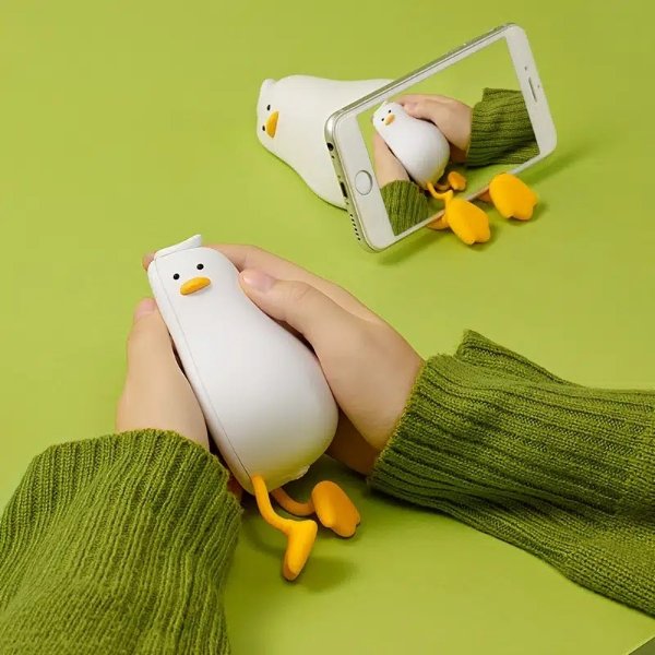 鸭鸭暖手宝手机支架