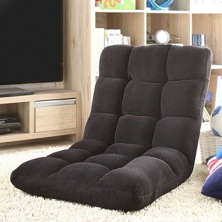 LOUNGIE® Black Quilted Recliner Chair