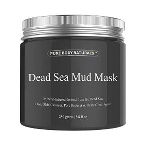 Pure Body Naturals Purifying Dead Sea Mud Mask Facial Treatment, 8.8 Ounce