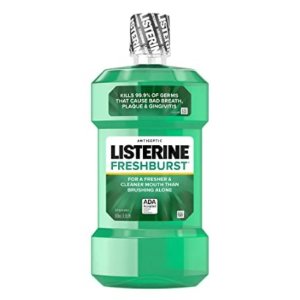 Listerine Freshburst Antiseptic Mouthwash with Germ-Killing Oral Care Formula to Fight Bad Breath, Plaque and Gingivitis, 500ml