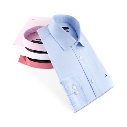 Tommy HilfigerMen s Slim-Fit Stretch Solid Dress Shirt, Online Exclusive Created for Macy s