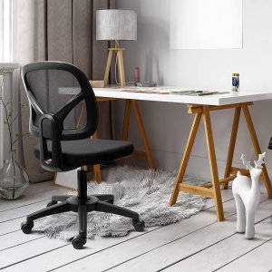 KOLLIEE Armless Mesh Ergonomic Small Desk Chair