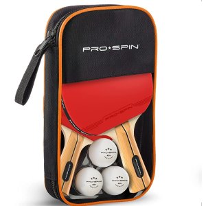 PRO-SPIN Ping Pong Paddles - High-Performance Sets with Premium Table Tennis Rackets, 3-Star Ping Pong Balls, Compact Storage Case | Ping Pong Paddle Set of 2 or 4 for Indoor & Outdoor Games