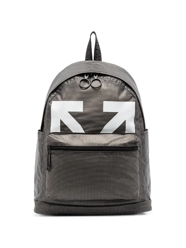 logo-print PVC backpack