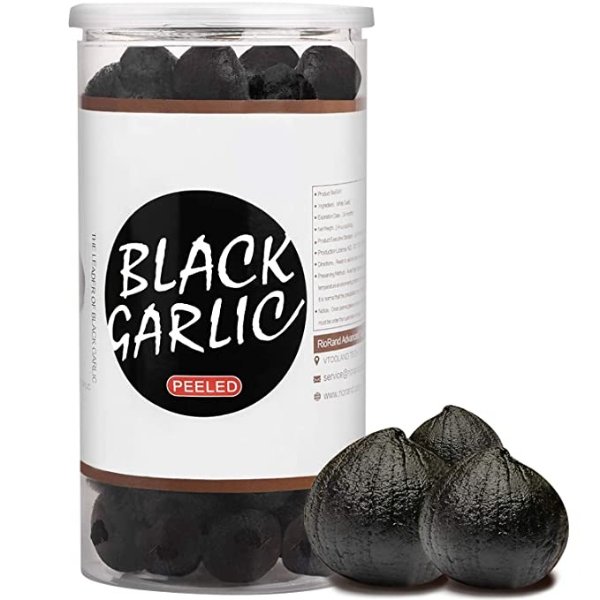 Black Garlic 908g / 2 Pounds Whole Peeled Black Garlic Aged for Full 90 Days Black Garlic Jar Equal to 4lbs of Whole Black Garlic (908g / 2 Pound)