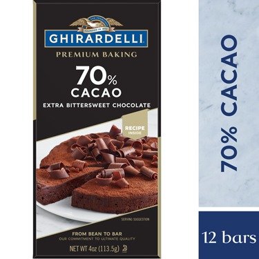 Bittersweet Chocolate 70% Cacao Baking Bar (Case of 12)