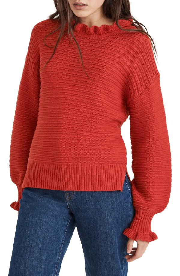 Ruffle Neck Sweater